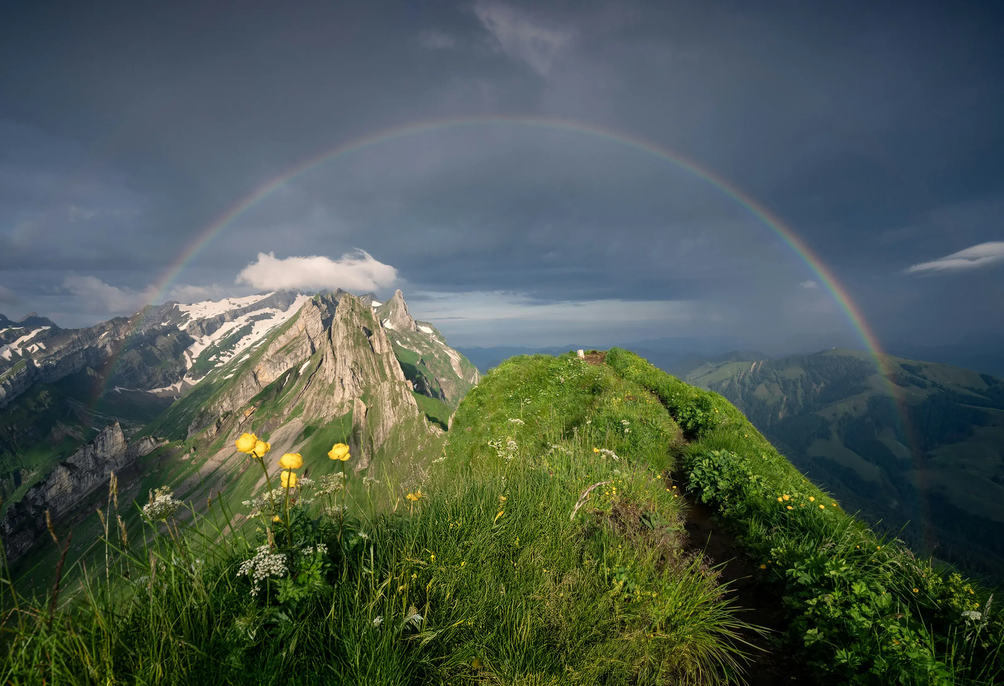 Alpstein Mountains Switzerland.