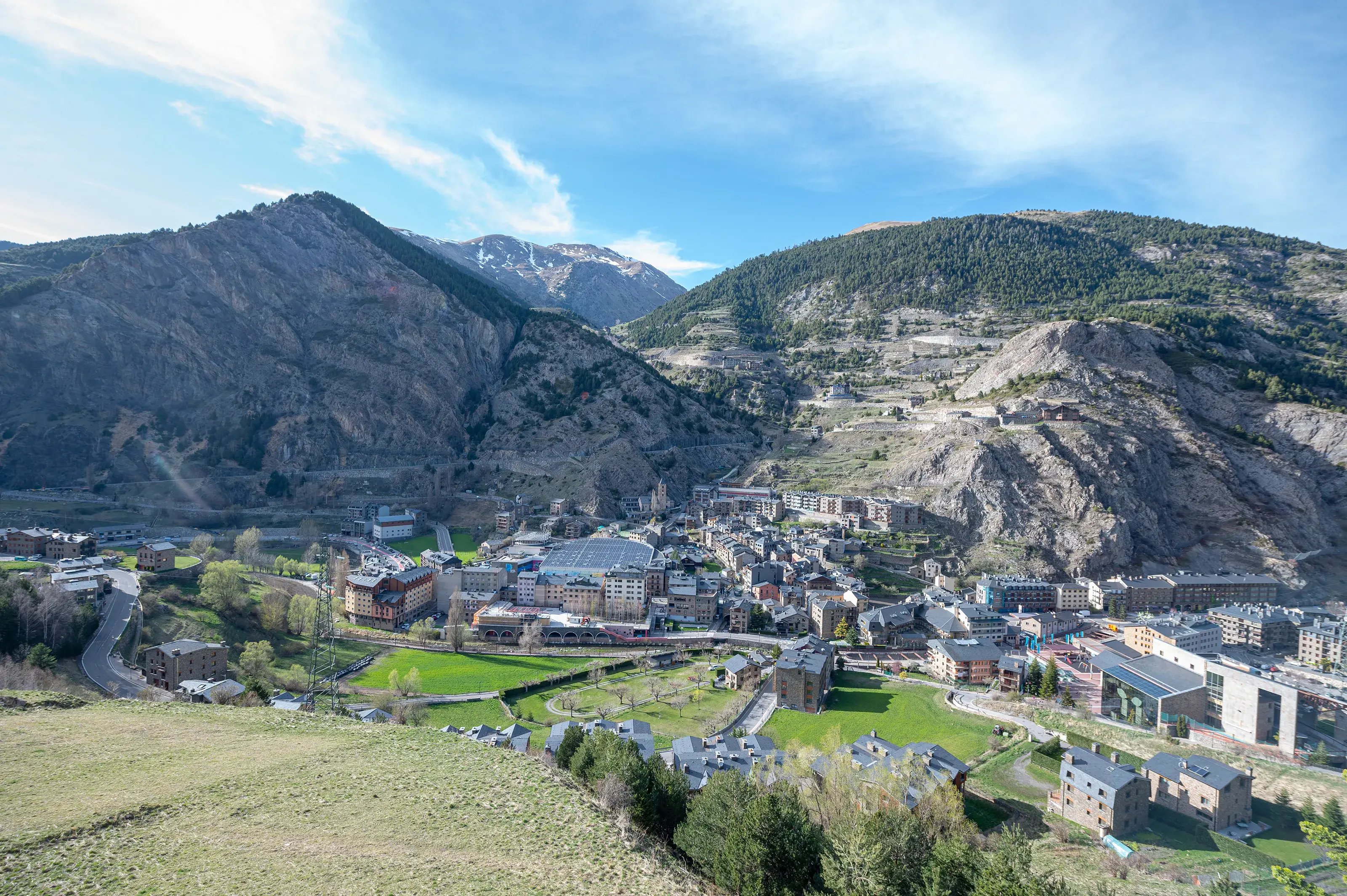 Cityscape of Canillo in spring. Canillo, Andorra.. Cityscape of Canillo in spring. Canillo, Andorra