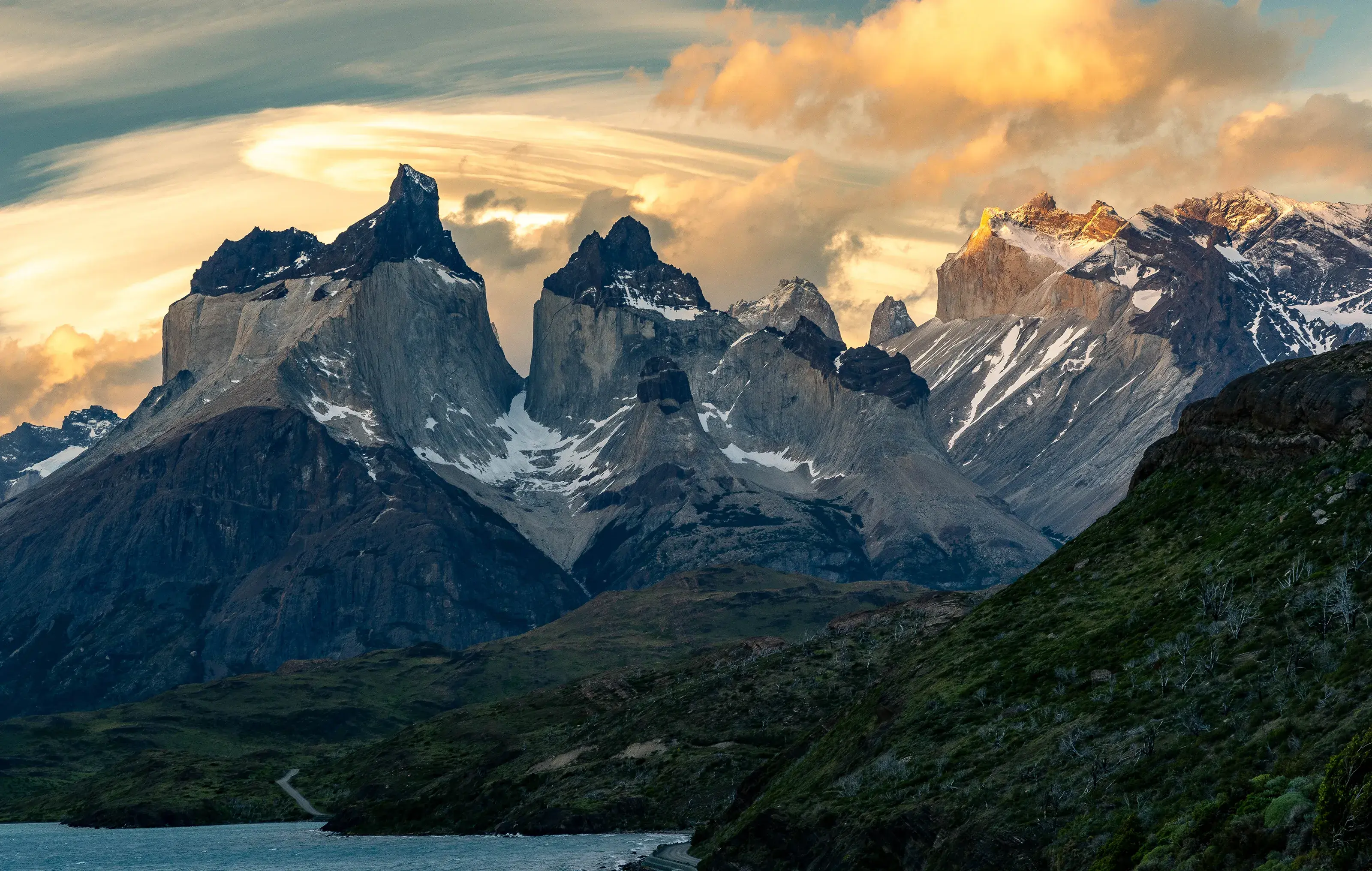 Rugged Sunset at Torres Del Paine