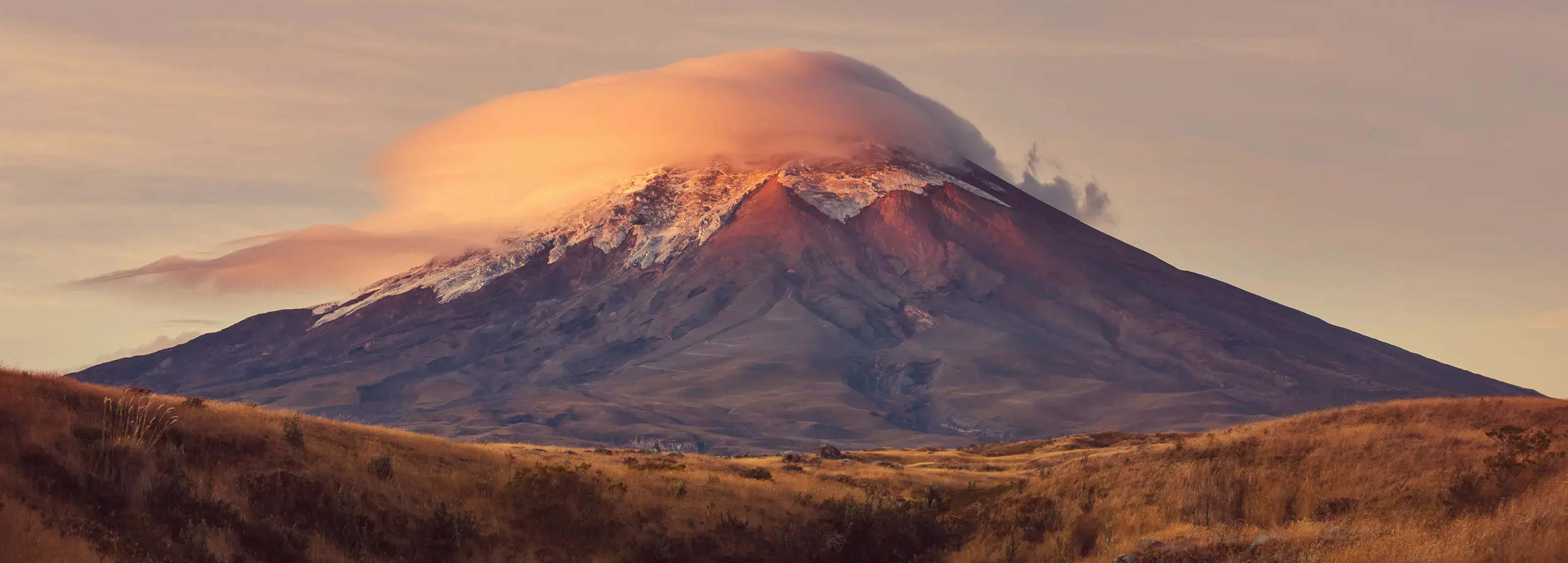 Beautiful Cotopaxi volcano in Ecuador, South America