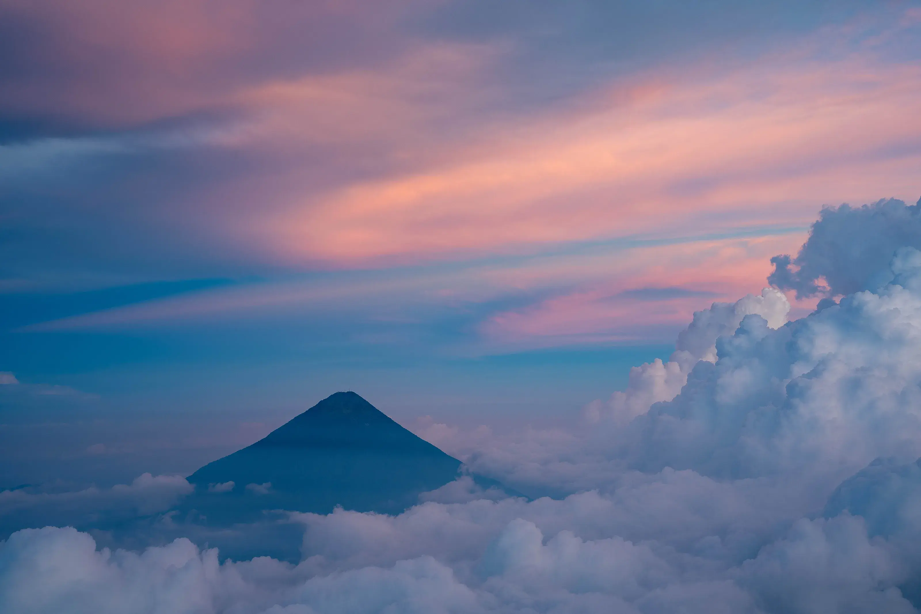 Guatemala Volcano During Sunrise