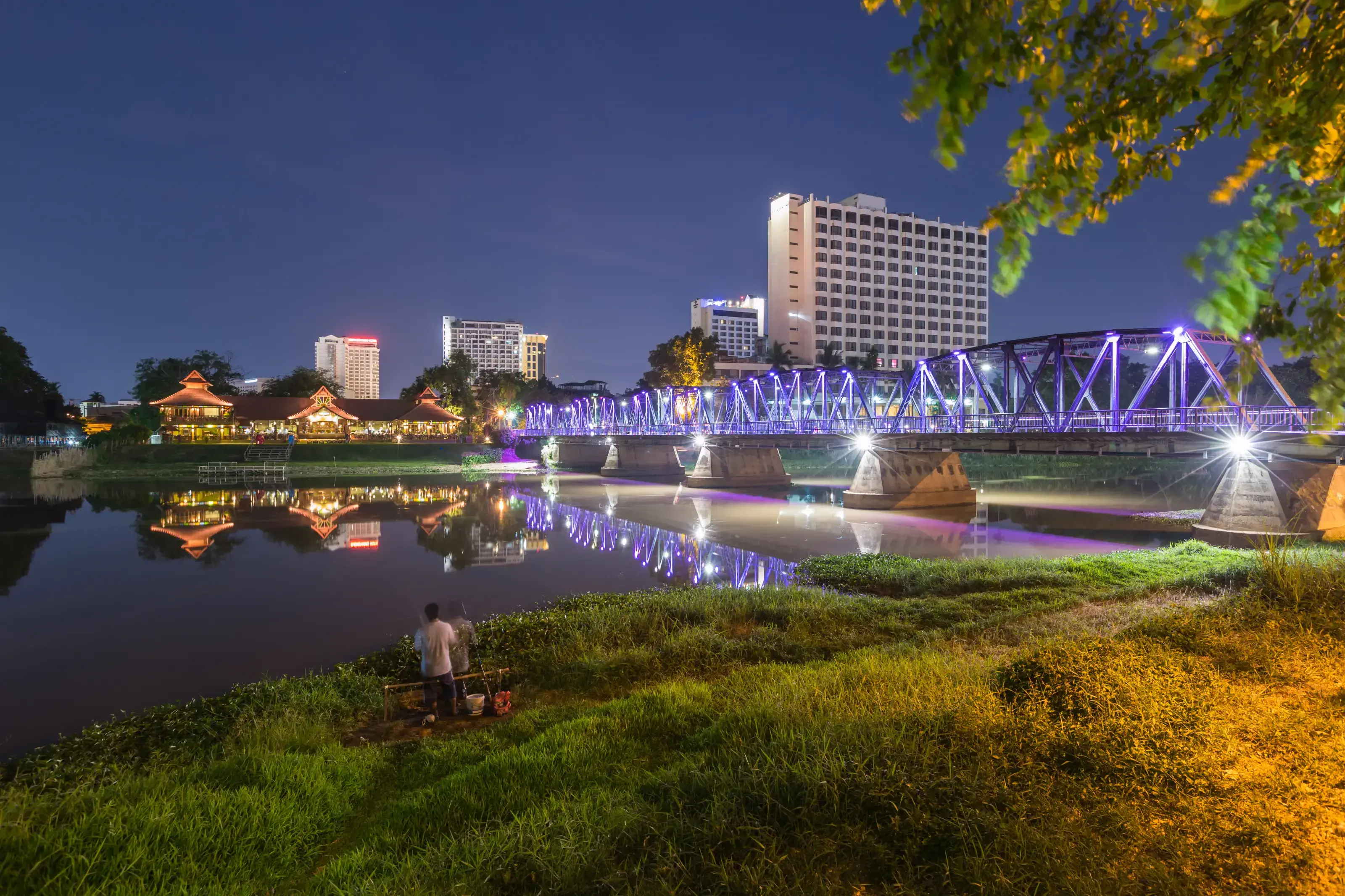 Old Bridge in Chiang mai, Thailand and Long Exposure