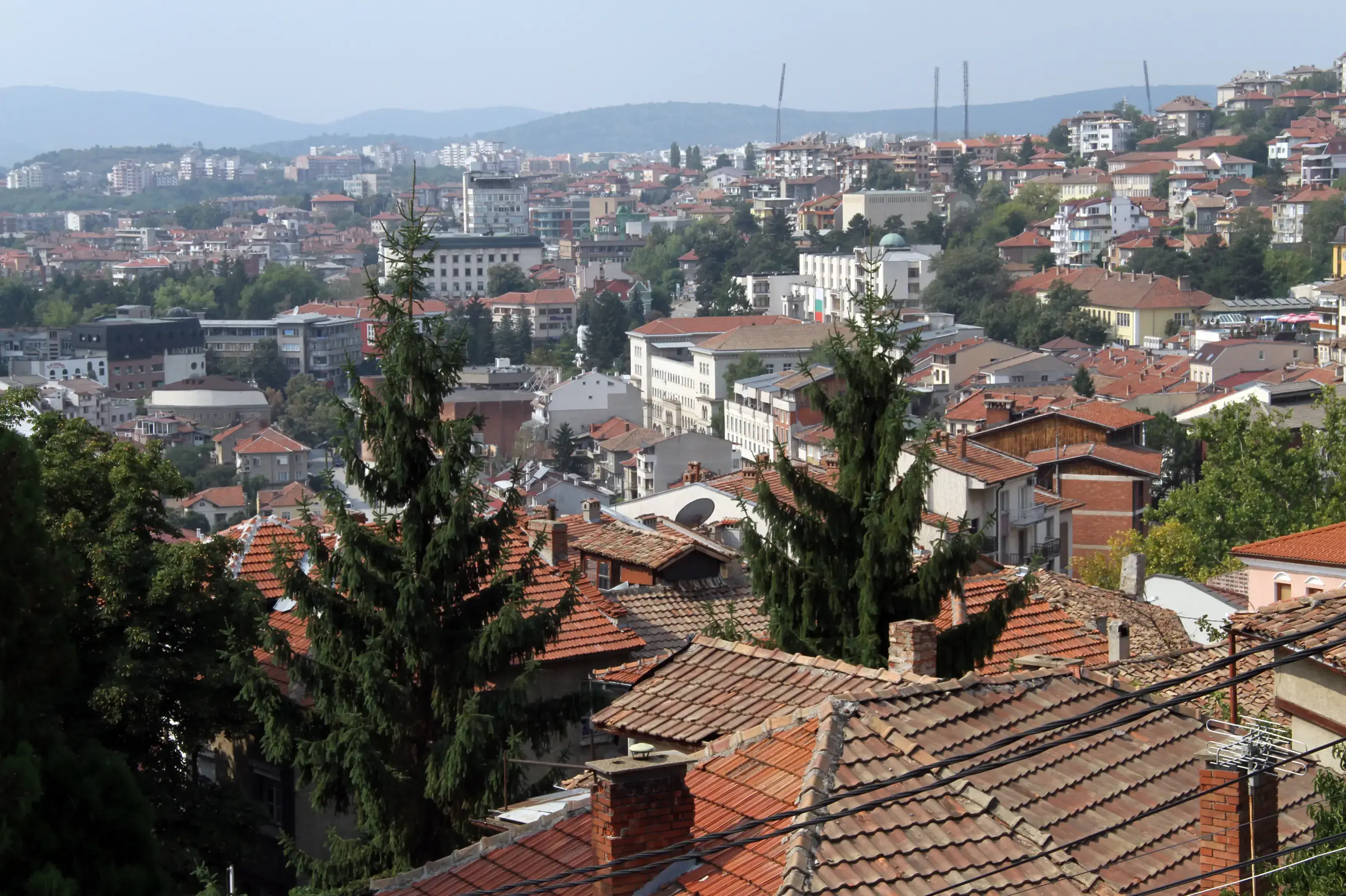 Roofs of houses in Plovdiv, Bulgaria