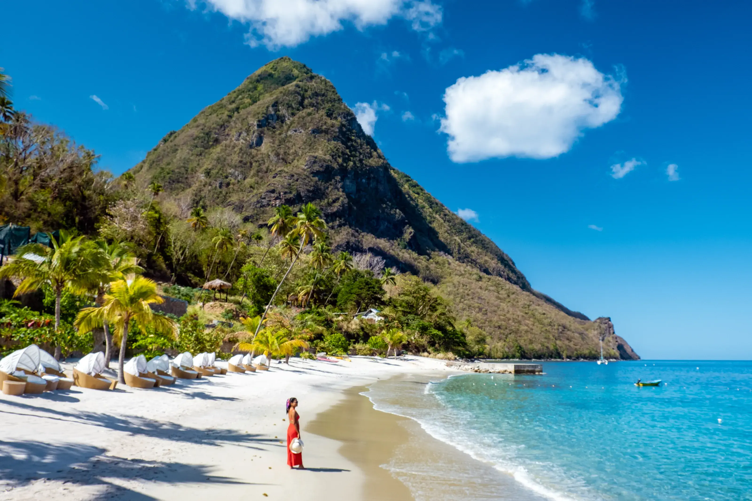 Saint Lucia Beach Pitons
