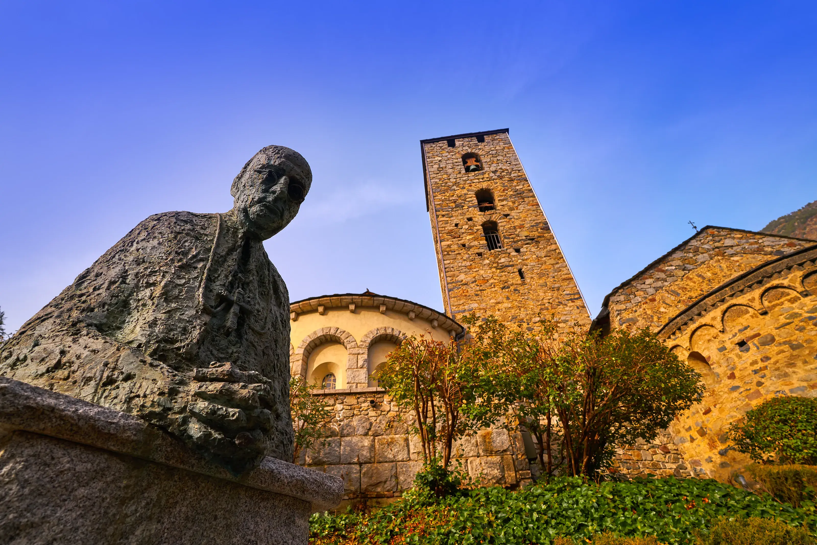 Sant Esteve church in Andorra la Vella at Pyrenees