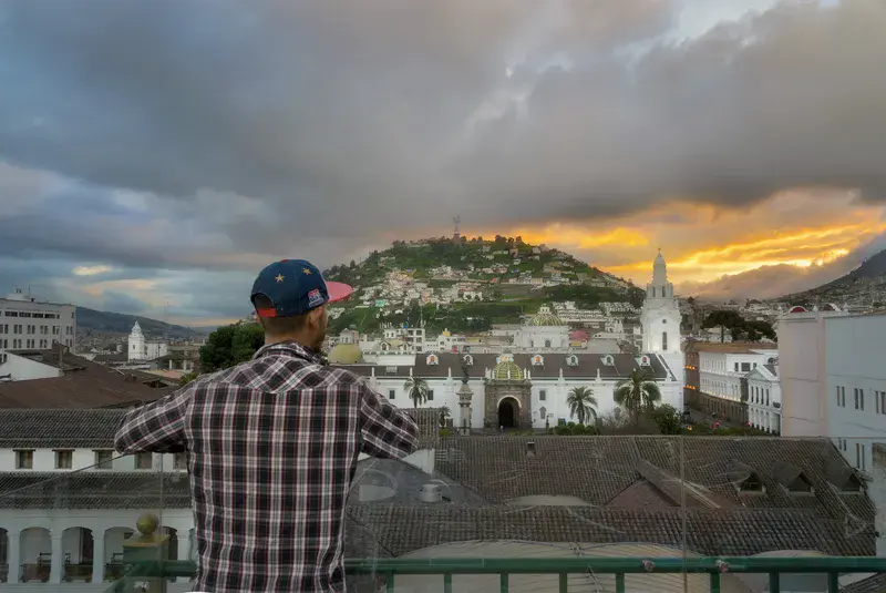 Sunset in Quito Ecuador