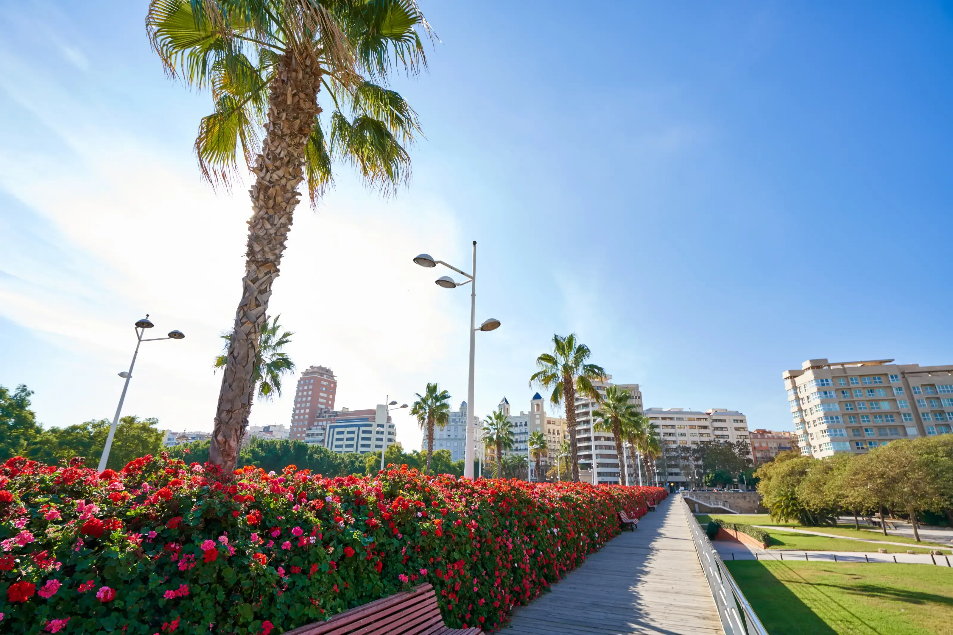 Valencia Puente de las Flores flowers bridge in Spain