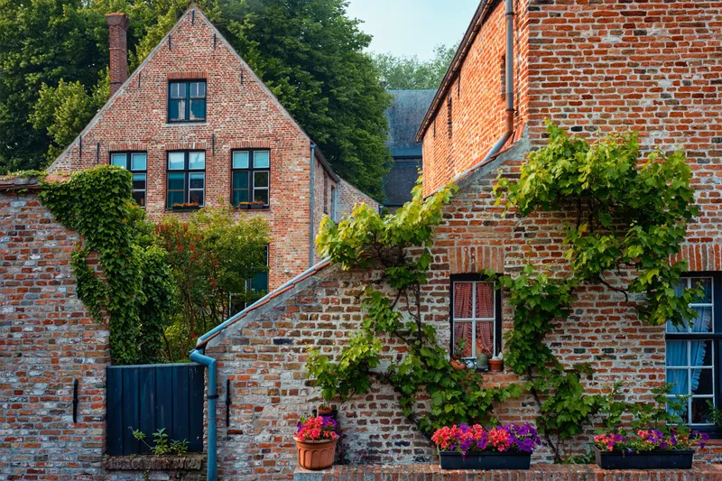 Begijnhof Beguinage in Bruges, belgium