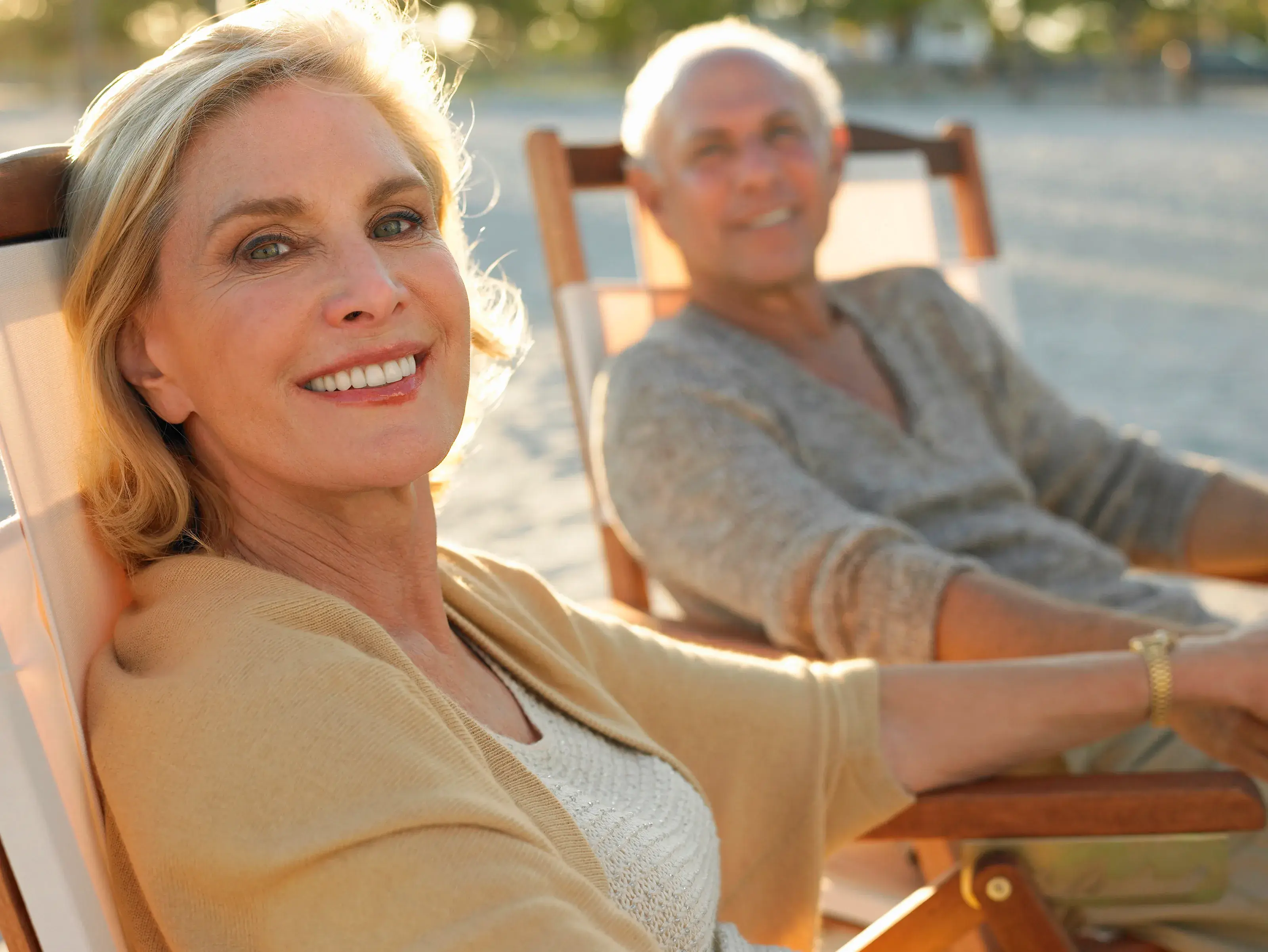 Retired Couple on the Beach